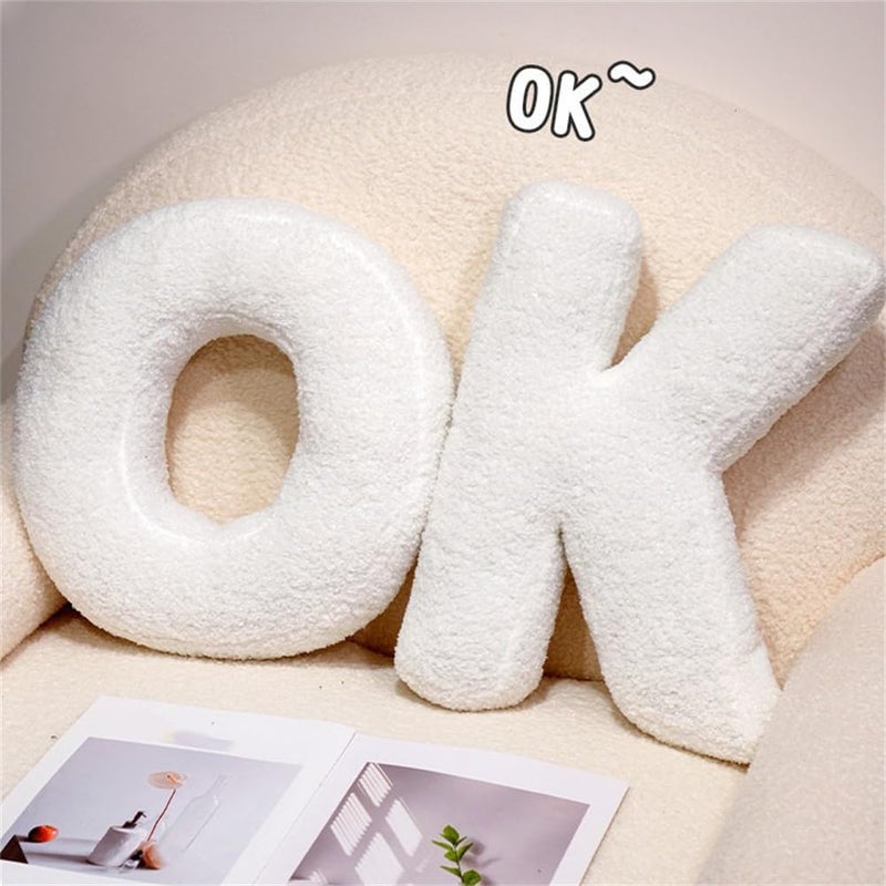 Shapeazy Letter Plush Pillow, Letter Hugging Throw Pillows, Decorative Initial Letter Shaped Throw Pillows for Bed Couch, Letter Pillows English Alphabet A to Z for Sofa Bedroom Living Room Decor (M) - Image 4